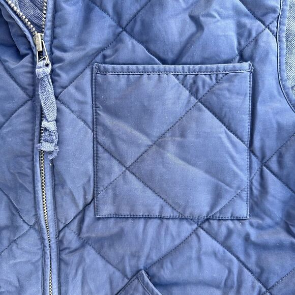 J. CREW Men's Sussex Quilted Vest Outerwear Washed Navy Primaloft Size L - Picture 3 of 7